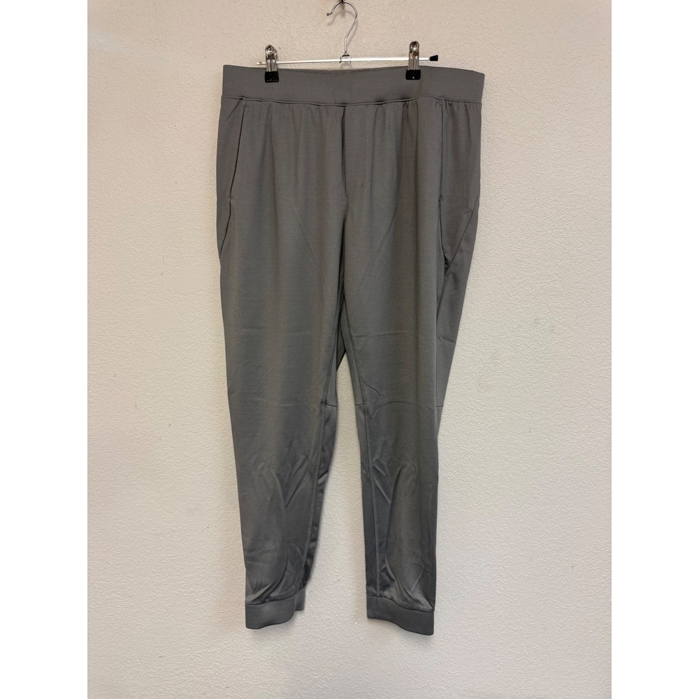 Zella Men's Large Gray Jogger Pants Stretch Athletic Pull-On Tapered